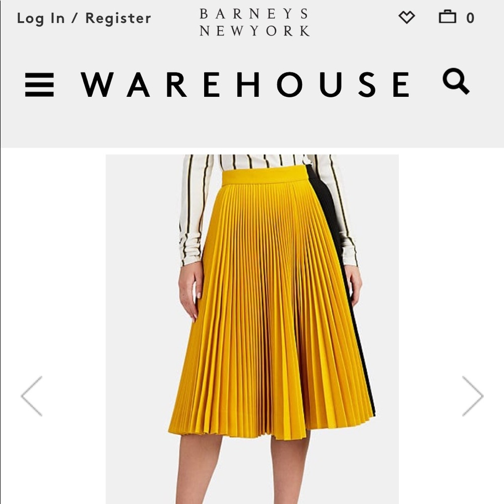 Calvin Klein 205W39NYC pleated skirt.